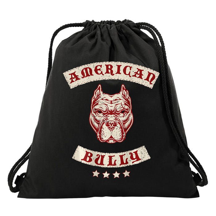 Pit Bull American Bully Dog Breed Mc Style Drawstring Bag