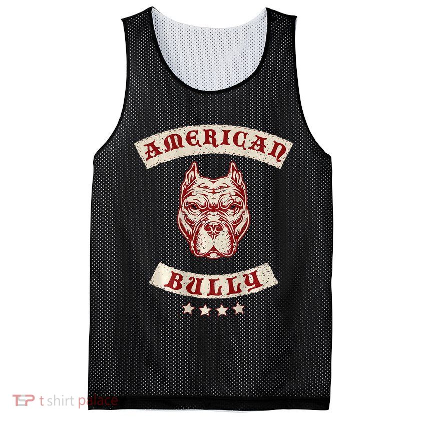 Pit Bull American Bully Dog Breed Mc Style Mesh Reversible Basketball Jersey Tank