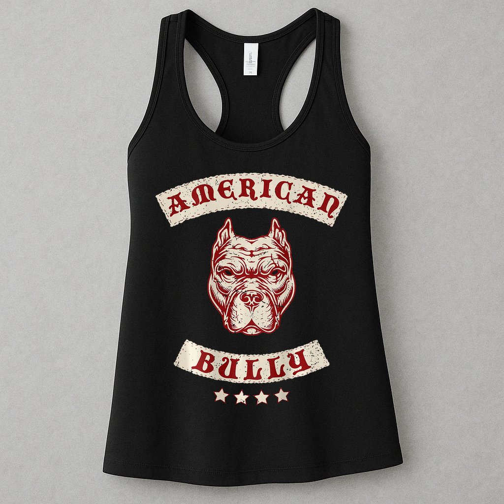 Pit Bull American Bully Dog Breed Mc Style Womens Tank Top