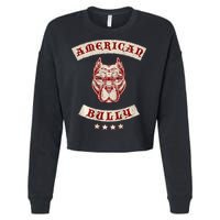 Pit Bull American Bully Dog Breed Mc Style Cropped Pullover Crew