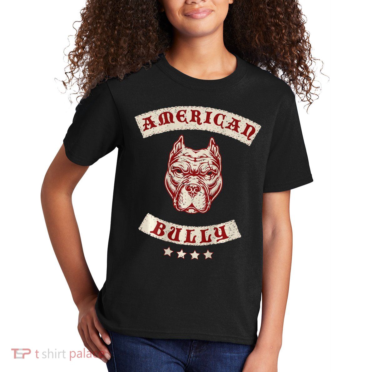 Pit Bull American Bully Dog Breed Mc Style Kids T-Shirt
