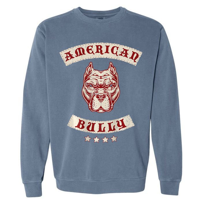 Pit Bull American Bully Dog Breed Mc Style Garment-Dyed Sweatshirt