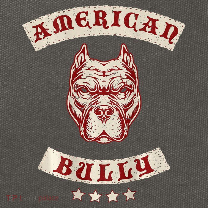 Pit Bull American Bully Dog Breed Mc Style Cotton Canvas Backpack