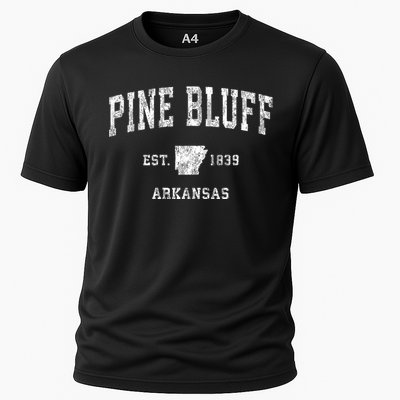 Pine Bluff Arkansas Ar Vintage Athletic Sports Cooling Performance Crew T-Shirt