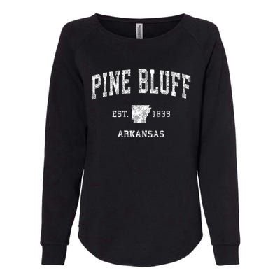 Pine Bluff Arkansas Ar Vintage Athletic Sports Womens California Wash Sweatshirt