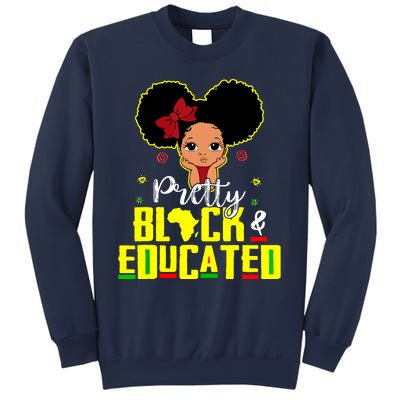 Pretty Black And Educated I Am The Strong African Queen Girl Sweatshirt