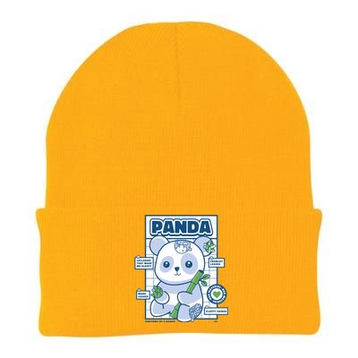 Panda Bear Animal Anatomy Knit Cap Winter Beanie