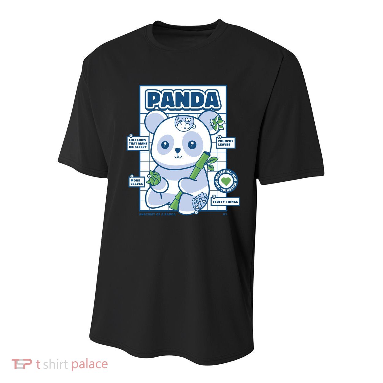 Panda Bear Animal Anatomy Youth Performance Sprint T-Shirt