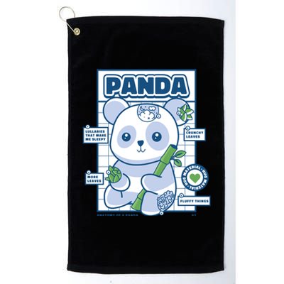 Panda Bear Animal Anatomy Platinum Collection Golf Towel