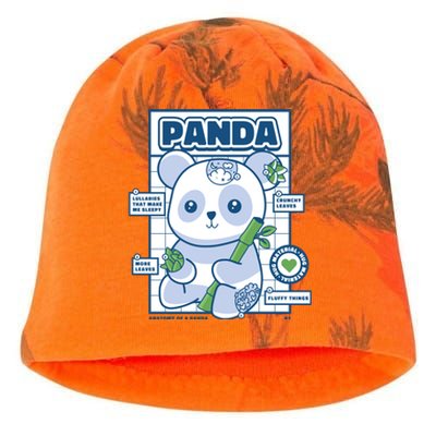 Panda Bear Animal Anatomy Kati - Camo Knit Beanie