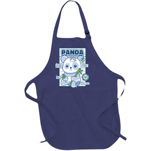 Panda Bear Animal Anatomy Full-Length Apron With Pockets