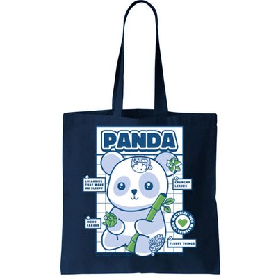 Panda Bear Animal Anatomy Tote Bag