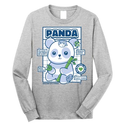 Panda Bear Animal Anatomy Long Sleeve Shirt