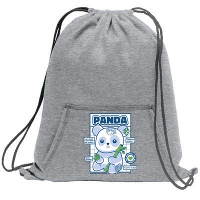 Panda Bear Animal Anatomy Sweatshirt Cinch Pack Bag