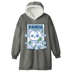 Panda Bear Animal Anatomy Hooded Wearable Blanket