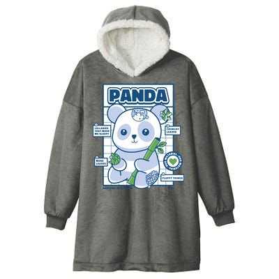 Panda Bear Animal Anatomy Hooded Wearable Blanket