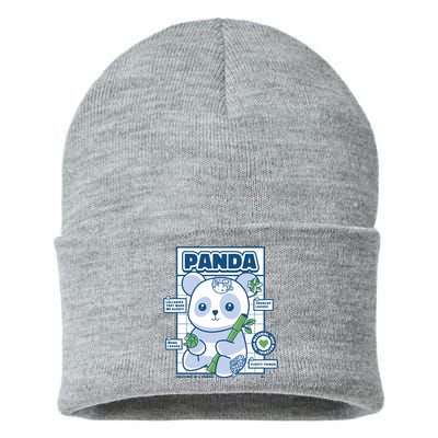 Panda Bear Animal Anatomy Sustainable Knit Beanie