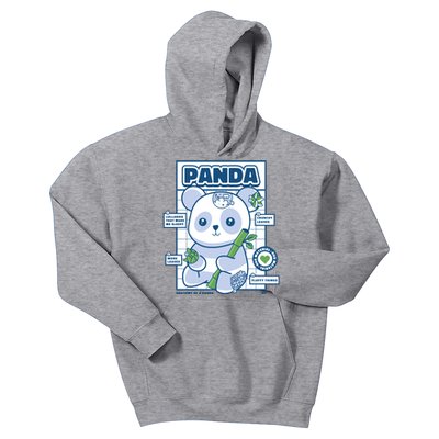 Panda Bear Animal Anatomy Kids Hoodie