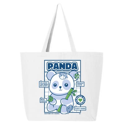 Panda Bear Animal Anatomy 25L Jumbo Tote