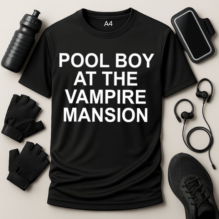 Pool Boy At The Vampire Mansion Cooling Performance Crew T-Shirt