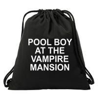 Pool Boy At The Vampire Mansion Drawstring Bag