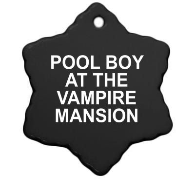 Pool Boy At The Vampire Mansion Ceramic Star Ornament