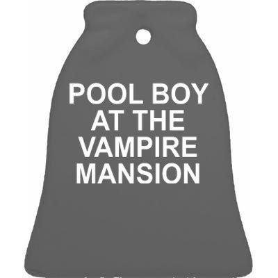 Pool Boy At The Vampire Mansion Ceramic Bell Ornament