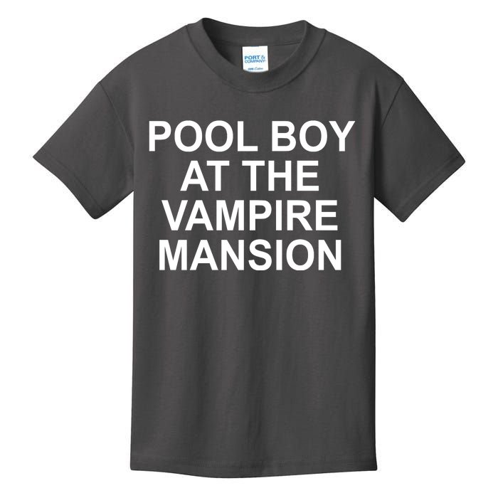 Pool Boy At The Vampire Mansion Kids T-Shirt