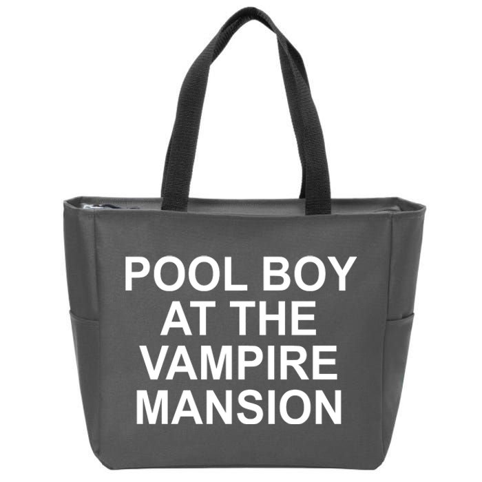 Pool Boy At The Vampire Mansion Zip Tote Bag