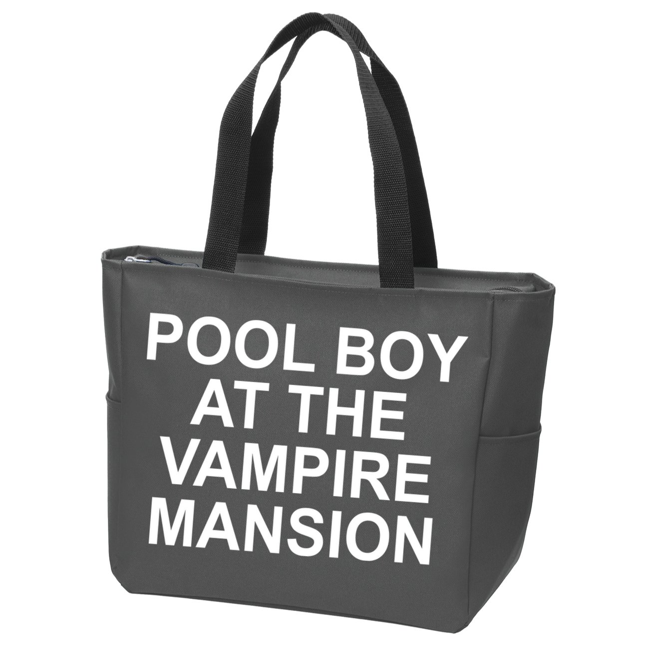 Pool Boy At The Vampire Mansion Zip Tote Bag