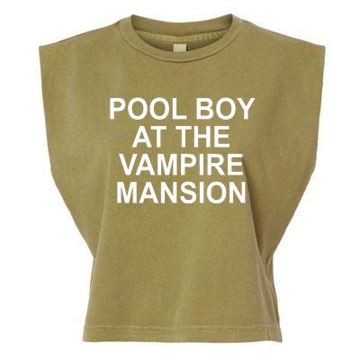 Pool Boy At The Vampire Mansion Garment-Dyed Women's Muscle Tee