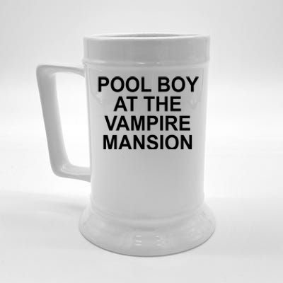 Pool Boy At The Vampire Mansion Beer Stein