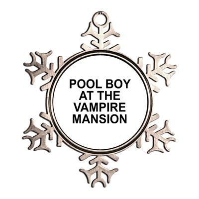 Pool Boy At The Vampire Mansion Metallic Star Ornament