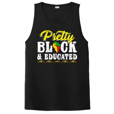 Pretty Black And Educated Black African American Juneteenth PosiCharge Competitor Tank