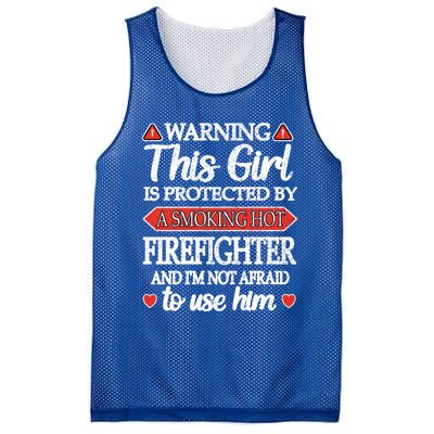 Protected By A Hot Firefighter Proud Fire Friend Gift Mesh Reversible Basketball Jersey Tank