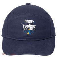 Proud Brother Autism Awareness Shark Support Ribbon 7-Panel Snapback Hat