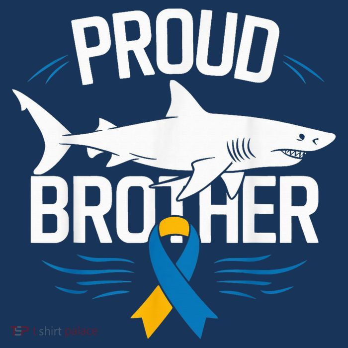 Proud Brother Autism Awareness Shark Support Ribbon Kids T-Shirt