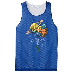 Planet Baloons Alien Art Rave Techno Music Edm Lover Gift Mesh Reversible Basketball Jersey Tank