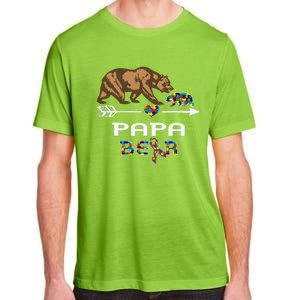 Papa Bear Autism Awareness Autism Papa Tee Adult ChromaSoft Performance T-Shirt