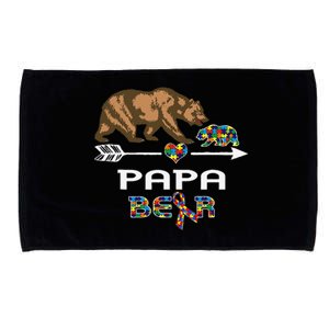 Papa Bear Autism Awareness Autism Papa Tee Microfiber Hand Towel