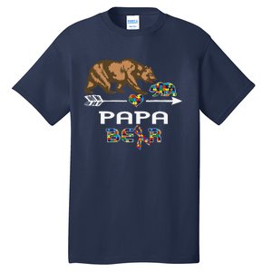 Papa Bear Autism Awareness Autism Papa Tee Tall T-Shirt