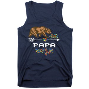 Papa Bear Autism Awareness Autism Papa Tee Tank Top