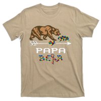 Papa Bear Autism Awareness Autism Papa Tee T-Shirt