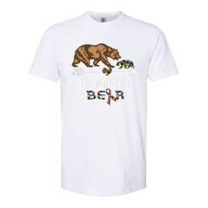 Papa Bear Autism Awareness Autism Papa Tee Softstyle CVC T-Shirt