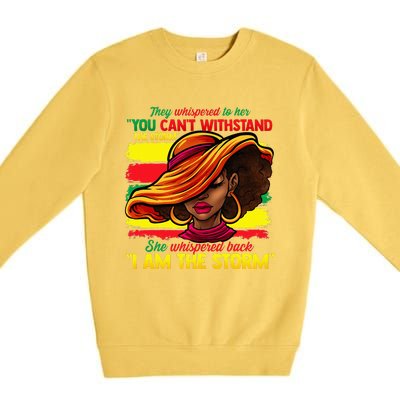 Proud Black African American Ladies Black History Month Premium Crewneck Sweatshirt