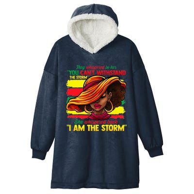 Proud Black African American Ladies Black History Month Hooded Wearable Blanket