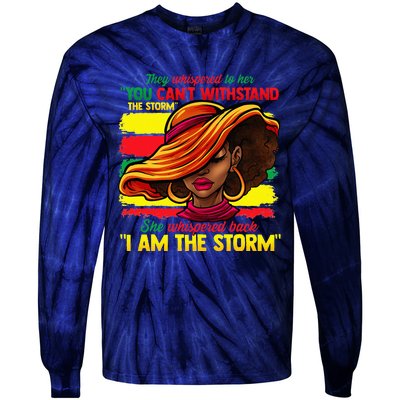 Proud Black African American Ladies Black History Month Tie-Dye Long Sleeve Shirt