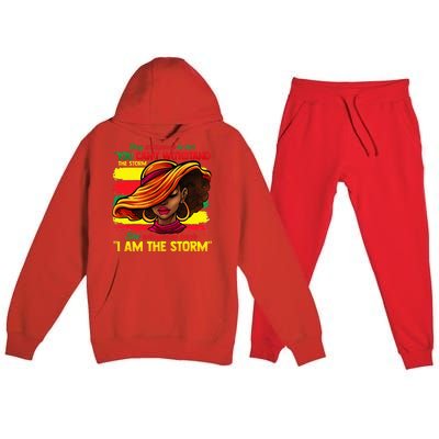 Proud Black African American Ladies Black History Month Premium Hooded Sweatsuit Set