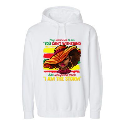 Proud Black African American Ladies Black History Month Garment-Dyed Fleece Hoodie