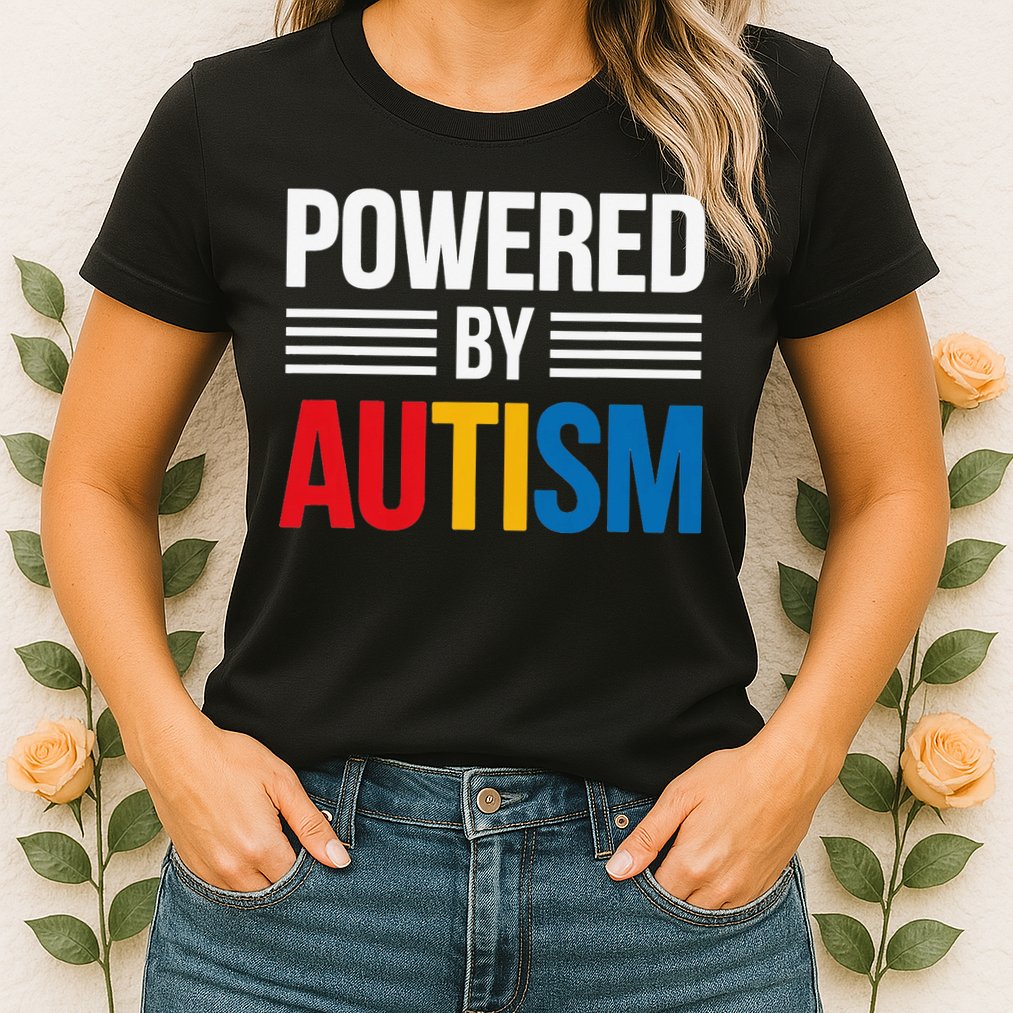 Powered By Autism For Autism Awareness Women Mom Womens T-Shirt
